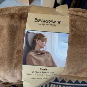 BearPaw Plush Travel Set in Coffee Brown